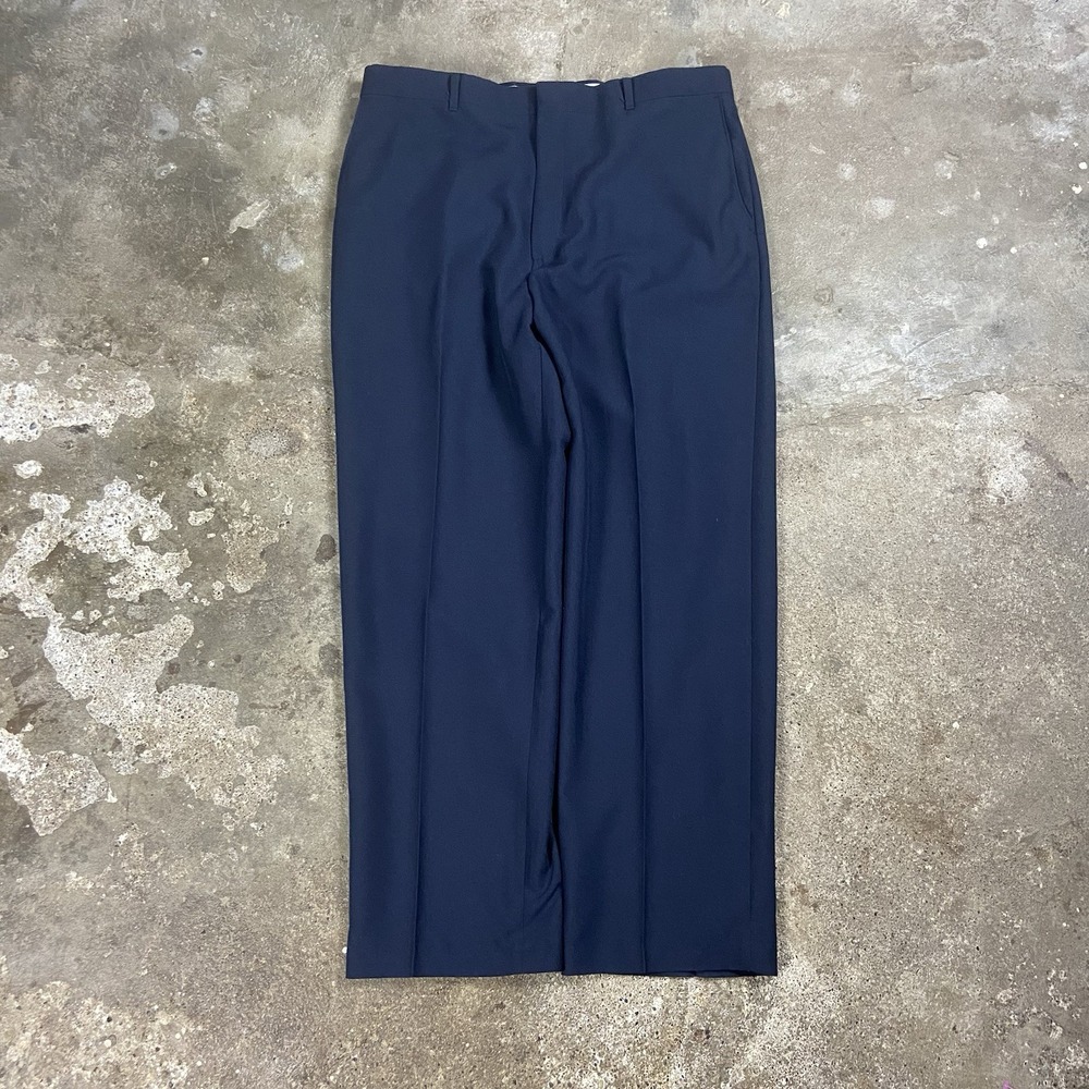 Vintage 90s Levi's Travelers Dress Slacks Size 36x29 Navy Blue Pleated Straight